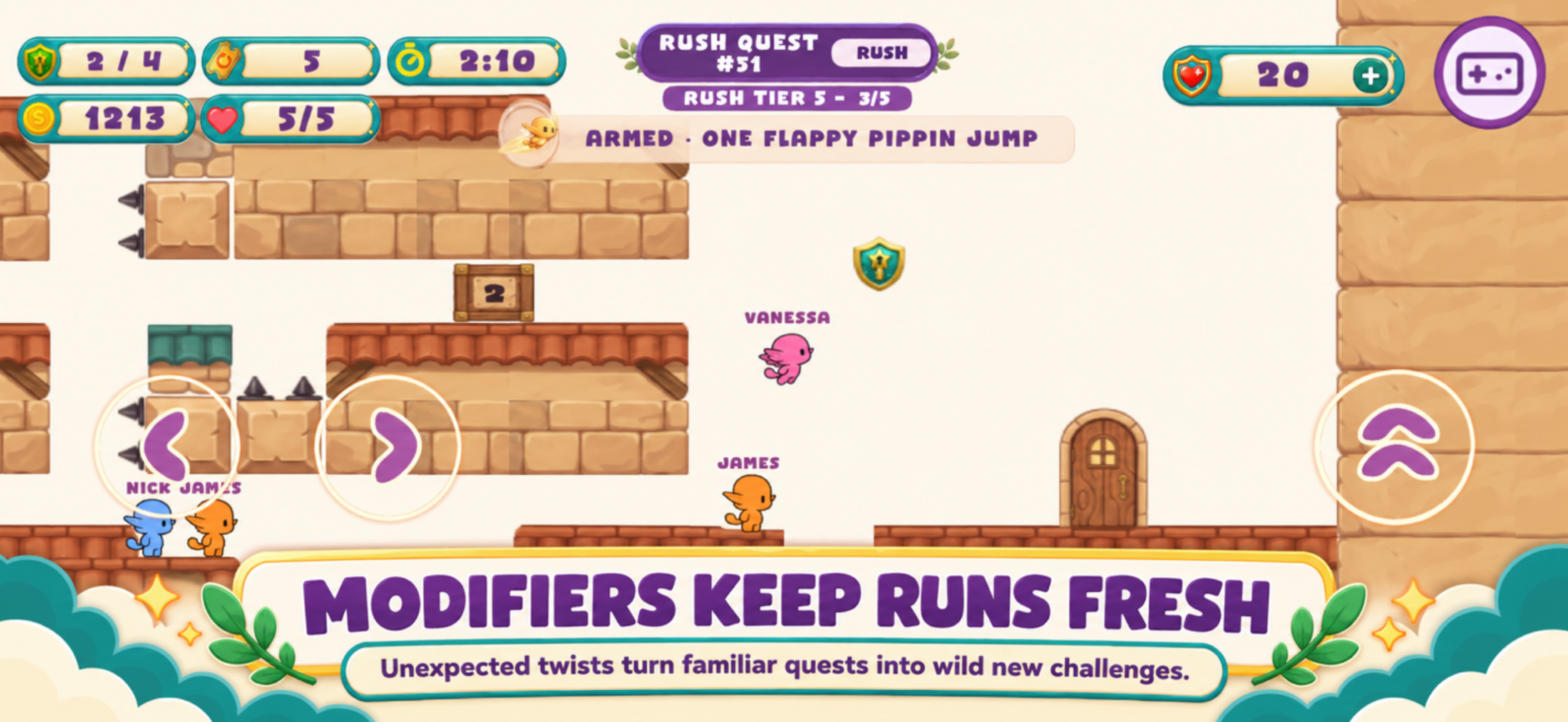 Pippin Plaza quest modifiers gameplay